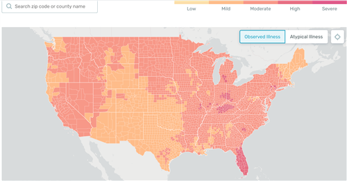 US Health Weather Map 